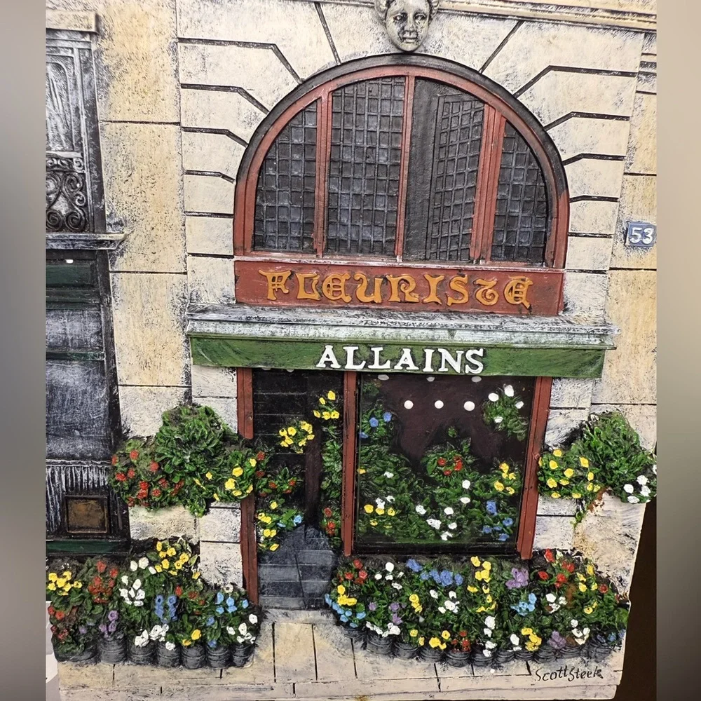 Scott Steele Facade Wall Plaques Paris Storefront Café Bistro Brasserie